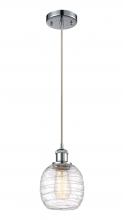 Innovations Lighting 516-1P-PC-G1013 - Belfast - 1 Light - 6 inch - Polished Chrome - Cord hung - Mini Pendant