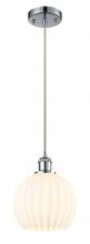 Innovations Lighting 516-1P-PC-G1217-8WV - White Venetian - 1 Light - 8 inch - Polished Chrome - Cord Hung - Mini Pendant