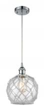 Innovations Lighting 516-1P-PC-G122-8RW - Farmhouse Rope - 1 Light - 8 inch - Polished Chrome - Cord hung - Mini Pendant