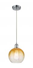 Innovations Lighting 516-1P-PC-G483-8AM - Brookhaven Globe - 1 Light - 8 inch - Polished Chrome - Cord hung - Mini Pendant