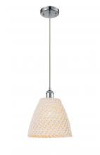 Innovations Lighting 516-1P-PC-NBD-9-NAT - Bristol Natural - 1 Light - 6 inch - Polished Chrome - Cord hung - Mini Pendant
