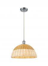 Innovations Lighting 516-1P-PC-NBD2-16-NAT - Bristol Natural II - 1 Light - 16 inch - Polished Chrome - Cord hung - Mini Pendant
