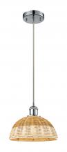 Innovations Lighting 516-1P-PC-NBD2-9-NAT - Bristol Natural II - 1 Light - 9 inch - Polished Chrome - Cord hung - Mini Pendant