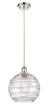 Innovations Lighting 516-1P-PN-G1213-10CL - Athens Deco Swirl - 1 Light - 10 inch - Polished Nickel - Cord hung - Mini Pendant