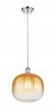 Innovations Lighting 516-1P-PN-G481-10AM - Brookhaven Sphere - 1 Light - 11 inch - Polished Nickel - Cord hung - Mini Pendant