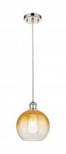 Innovations Lighting 516-1P-PN-G483-8AM - Brookhaven Globe - 1 Light - 8 inch - Polished Nickel - Cord hung - Mini Pendant