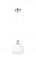 Innovations Lighting 516-1P-PN-G483-8OP - Brookhaven Globe - 1 Light - 8 inch - Polished Nickel - Cord hung - Mini Pendant