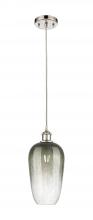 Innovations Lighting 516-1P-PN-G484-7SL - Brookhaven Flute - 1 Light - 7 inch - Polished Nickel - Cord hung - Mini Pendant