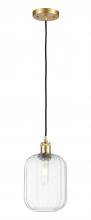 Innovations Lighting 516-1P-SG-G460-7CL - Preston Cylinder - 1 Light - 7 inch - Satin Gold - Cord hung - Mini Pendant