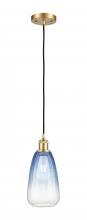 Innovations Lighting 516-1P-SG-G480-6SB - Brookhaven Almond - 1 Light - 6 inch - Satin Gold - Cord hung - Mini Pendant