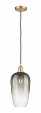 Innovations Lighting 516-1P-SG-G484-7SL - Brookhaven Flute - 1 Light - 7 inch - Satin Gold - Cord hung - Mini Pendant