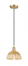 Innovations Lighting 516-1P-SG-NBD2-75-NAT - Bristol Natural II - 1 Light - 8 inch - Satin Gold - Cord hung - Mini Pendant