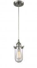 Innovations Lighting 516-1P-SN-CE231-CL - Kingsbury - 1 Light - 4 inch - Brushed Satin Nickel - Cord hung - Mini Pendant