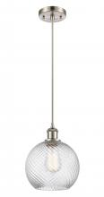 Innovations Lighting 516-1P-SN-G1214-8 - Twisted Swirl 1 Light Mini Pendant part of the Ballston Collection