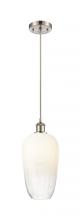 Innovations Lighting 516-1P-SN-G484-7OP - Brookhaven Flute - 1 Light - 7 inch - Brushed Satin Nickel - Cord hung - Mini Pendant