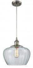 Innovations Lighting 516-1P-SN-G92-L-LED - Fenton - 1 Light - 11 inch - Brushed Satin Nickel - Cord hung - Mini Pendant