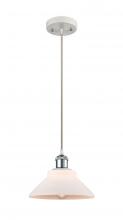 Innovations Lighting 516-1P-WPC-G131 - Orwell - 1 Light - 8 inch - White Polished Chrome - Cord hung - Mini Pendant