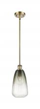 Innovations Lighting 516-1S-AB-G480-6SL - Brookhaven Almond - 1 Light - 6 inch - Antique Brass - Stem hung - Mini Pendant