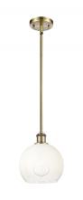 Innovations Lighting 516-1S-AB-G483-8OP - Brookhaven Globe - 1 Light - 8 inch - Antique Brass - Stem hung - Mini Pendant