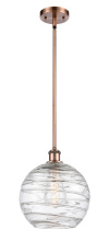 Innovations Lighting 516-1S-AC-G1213-10CL - Athens Deco Swirl - 1 Light - 10 inch - Antique Copper - Stem hung - Mini Pendant