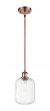 Innovations Lighting 516-1S-AC-G460-7CL - Preston Cylinder - 1 Light - 7 inch - Antique Copper - Stem hung - Mini Pendant