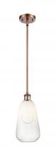Innovations Lighting 516-1S-AC-G480-6OP - Brookhaven Almond - 1 Light - 6 inch - Antique Copper - Stem hung - Mini Pendant