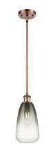 Innovations Lighting 516-1S-AC-G480-6SL - Brookhaven Almond - 1 Light - 6 inch - Antique Copper - Stem hung - Mini Pendant