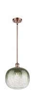 Innovations Lighting 516-1S-AC-G481-10SL - Brookhaven Sphere - 1 Light - 11 inch - Antique Copper - Stem hung - Mini Pendant
