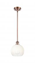 Innovations Lighting 516-1S-AC-G483-8OP - Brookhaven Globe - 1 Light - 8 inch - Antique Copper - Stem hung - Mini Pendant