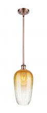 Innovations Lighting 516-1S-AC-G484-7AM - Brookhaven Flute - 1 Light - 7 inch - Antique Copper - Stem hung - Mini Pendant