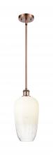 Innovations Lighting 516-1S-AC-G484-7OP - Brookhaven Flute - 1 Light - 7 inch - Antique Copper - Stem hung - Mini Pendant