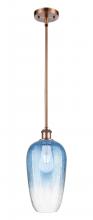 Innovations Lighting 516-1S-AC-G484-7SB - Brookhaven Flute - 1 Light - 7 inch - Antique Copper - Stem hung - Mini Pendant
