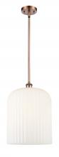 Innovations Lighting 516-1S-AC-G559-12GWH - Bridal Veil - 1 Light - 5 inch - Antique Copper - Mini Pendant