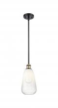 Innovations Lighting 516-1S-BAB-G480-6OP - Brookhaven Almond - 1 Light - 6 inch - Black Antique Brass - Stem hung - Mini Pendant