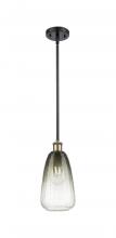 Innovations Lighting 516-1S-BAB-G480-6SL - Brookhaven Almond - 1 Light - 6 inch - Black Antique Brass - Stem hung - Mini Pendant