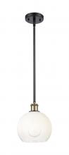 Innovations Lighting 516-1S-BAB-G483-8OP - Brookhaven Globe - 1 Light - 8 inch - Black Antique Brass - Stem hung - Mini Pendant