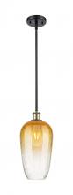 Innovations Lighting 516-1S-BAB-G484-7AM - Brookhaven Flute - 1 Light - 7 inch - Black Antique Brass - Stem hung - Mini Pendant