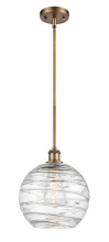 Innovations Lighting 516-1S-BB-G1213-10CL - Athens Deco Swirl - 1 Light - 10 inch - Brushed Brass - Stem hung - Mini Pendant