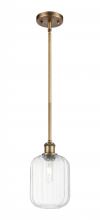 Innovations Lighting 516-1S-BB-G460-7CL - Preston Cylinder - 1 Light - 7 inch - Brushed Brass - Stem hung - Mini Pendant