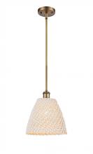 Innovations Lighting 516-1S-BB-NBD-9-NAT - Bristol Natural - 1 Light - 6 inch - Brushed Brass - Mini Pendant