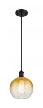 Innovations Lighting 516-1S-BK-G483-8AM - Brookhaven Globe - 1 Light - 8 inch - Matte Black - Stem hung - Mini Pendant