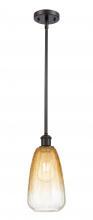 Innovations Lighting 516-1S-OB-G480-6AM - Brookhaven Almond - 1 Light - 6 inch - Oil Rubbed Bronze - Stem hung - Mini Pendant