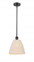 Innovations Lighting 516-1S-OB-NBD-9-NAT - Bristol Natural - 1 Light - 6 inch - Oil Rubbed Bronze - Mini Pendant
