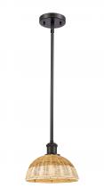 Innovations Lighting 516-1S-OB-NBD2-9-NAT - Bristol Natural II - 1 Light - 9 inch - Oil Rubbed Bronze - Stem hung - Mini Pendant