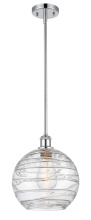 Innovations Lighting 516-1S-PC-G1213-10CL - Athens Deco Swirl - 1 Light - 10 inch - Polished Chrome - Stem hung - Mini Pendant
