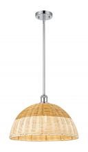 Innovations Lighting 516-1S-PC-NBD2-16-NAT - Bristol Natural II - 1 Light - 16 inch - Polished Chrome - Stem hung - Mini Pendant