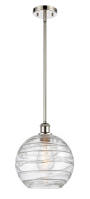 Innovations Lighting 516-1S-PN-G1213-10CL - Athens Deco Swirl - 1 Light - 10 inch - Polished Nickel - Stem hung - Mini Pendant