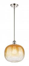 Innovations Lighting 516-1S-PN-G481-10AM - Brookhaven Sphere - 1 Light - 11 inch - Polished Nickel - Stem hung - Mini Pendant