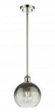 Innovations Lighting 516-1S-PN-G483-8SL - Brookhaven Globe - 1 Light - 8 inch - Polished Nickel - Stem hung - Mini Pendant
