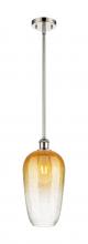 Innovations Lighting 516-1S-PN-G484-7AM - Brookhaven Flute - 1 Light - 7 inch - Polished Nickel - Stem hung - Mini Pendant